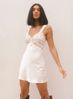 Bel Air Mini Dress Ivory -Polly Store 0 BelAirMiniDressIvory