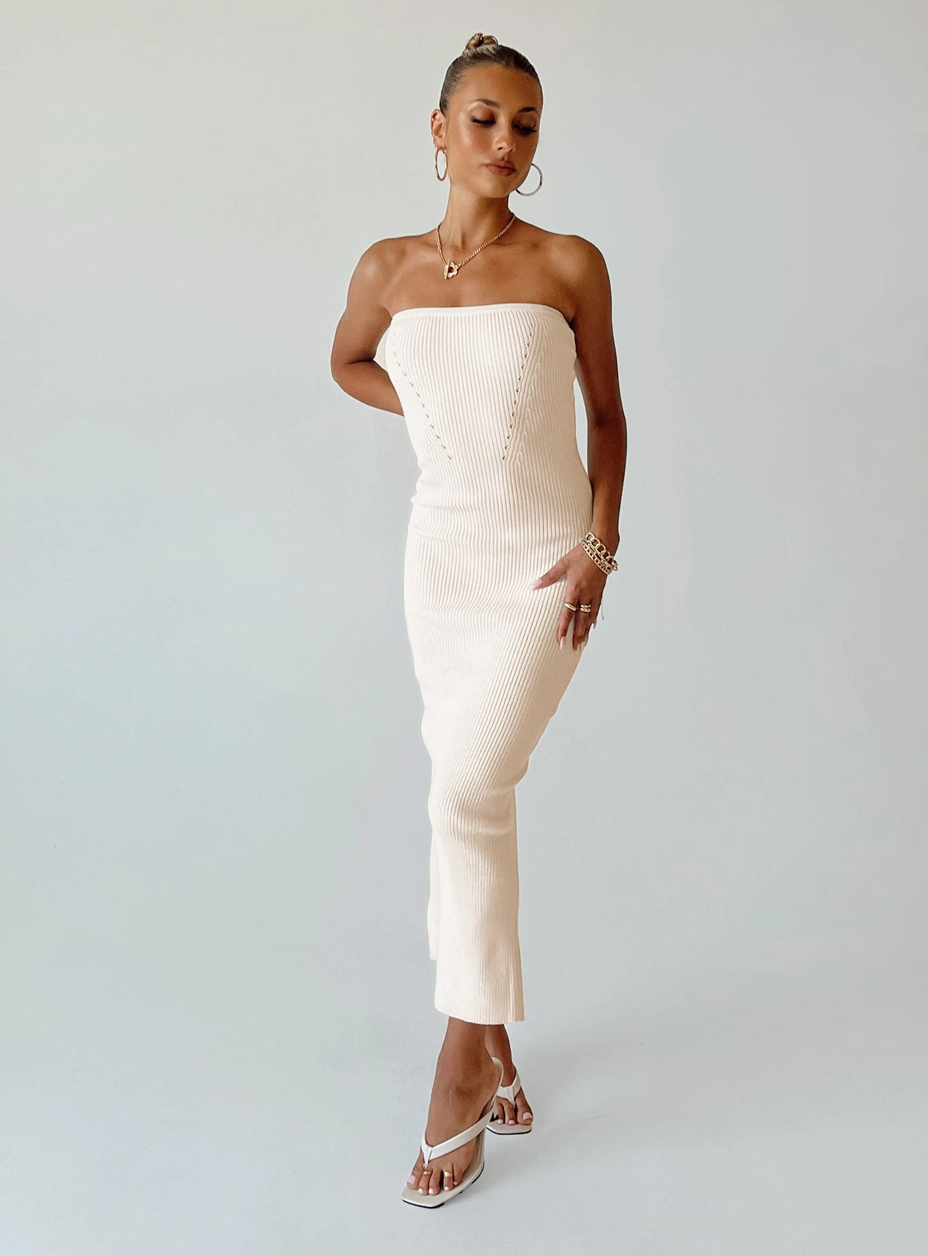 Jayan Strapless Maxi Dress White 3 Jayan Strapless Maxi Dress White