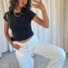 Princess Polly Karana Slouch Jeans Ivory 1 Princess Polly Karana Slouch Jeans Ivory -Polly Store 0 modelinfo Tamika us2 df12277e 85cf 47f8 9129 c986eccc6ab8