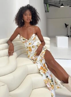 Princess Polly Lingarna Maxi Dress White / Yellow