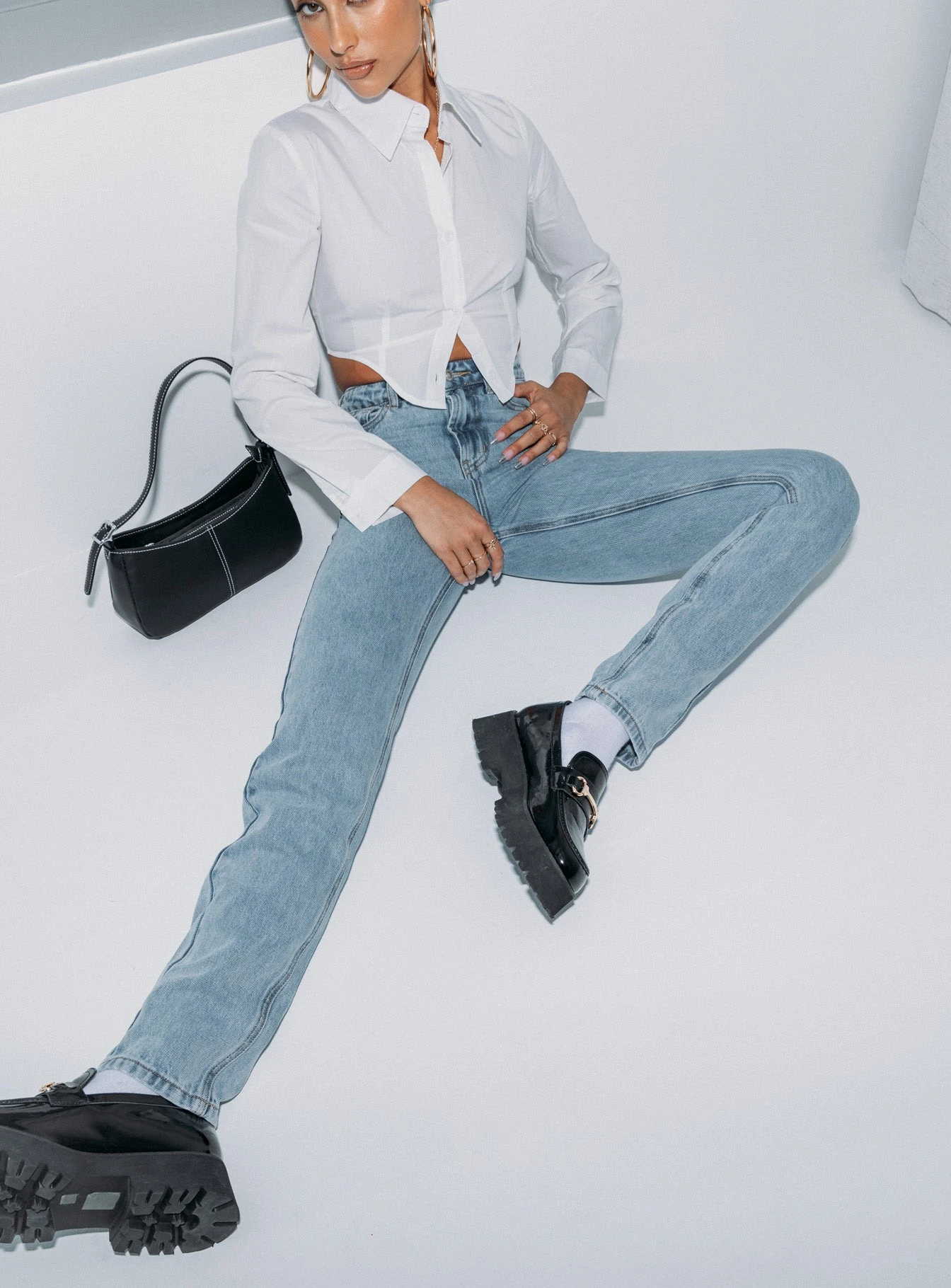 Princess Polly Zamora Straight Leg Denim Jeans 3 Princess Polly Zamora Straight Leg Denim Jeans