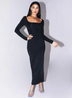 Princess Polly Lyla Maxi Dress Black