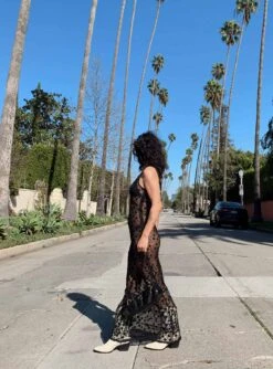 Princess Polly Britton Lace Maxi Dress Black