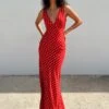 Princess Polly Nellie Maxi Dress Red Polka Dot -Polly Store 0 modelinfo kristen us2 925bb4d8 4d9d 4a86 89df 33cc410fa2f4