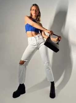 Princess Polly Fairmount Straight Leg Jean White