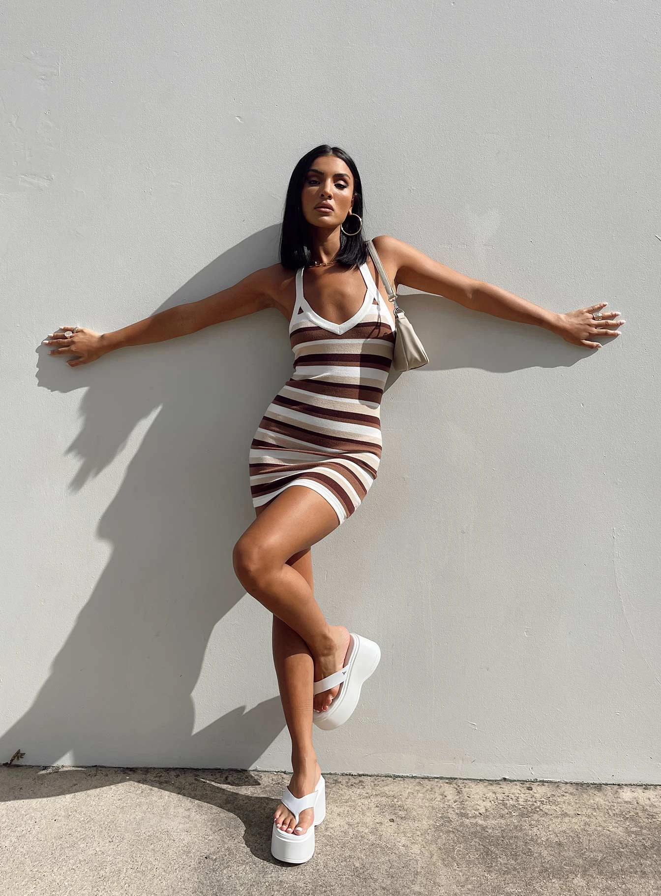 Princess Polly Ciro Mini Dress Brown 4 Princess Polly Ciro Mini Dress Brown - Image 2