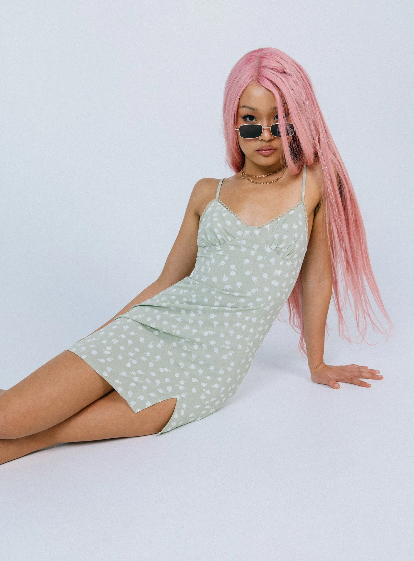 Princess Polly Remia Mini Dress Green 8 Princess Polly Remia Mini Dress Green - Image 6