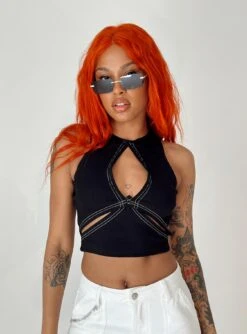 Princess Polly Barden Top Black