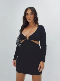 Princess Polly Kera Mini Dress Black