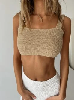 Princess Polly Marika Top Beige