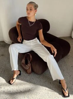 Princess Polly Kalinda Denim Jeans White