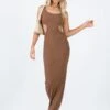 Princess Polly Alaska Maxi Dress Brown -Polly Store 1 modelinfo Alyssa us4 5b906553 2866 4e01 9de2 9e968e01c24e