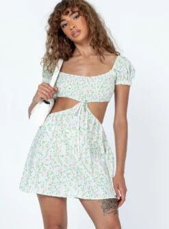 Princess Polly Asmaa Mini Dress Yellow