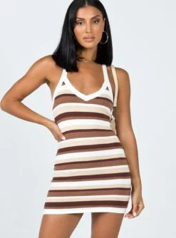 Princess Polly Ciro Mini Dress Brown 10 Princess Polly Ciro Mini Dress Brown -Polly Store 1 modelinfo Christy us4 e7897d77 2eb3 468e 87bb 0a565f1fc1fc