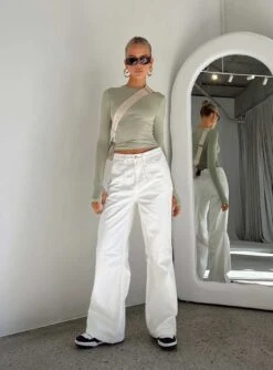 Princess Polly Salisbury Jeans White