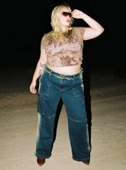 Pre Show Denim Jeans Curve Mid Blue