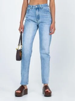 Princess Polly Salerno Mom Denim Jeans