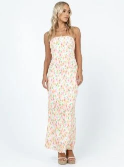 Princess Polly Tiarna Strapless Maxi Dress White / Floral