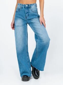Princess Polly Mora Wide Leg Denim Jeans
