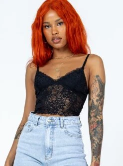 Princess Polly Davon Top Black