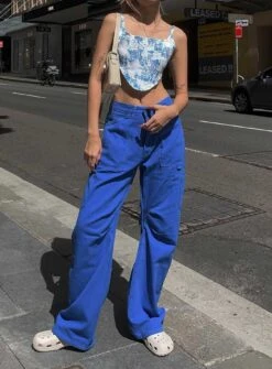 Miami Vice Pants Blue -Polly Store 1 modelinfo jamie us2
