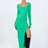 Princess Polly Herald Long Sleeve Midi Dress Sage -Polly Store 1 modelinfo kiana us2 3be92360 fa6b 402a 8094 3802f6ff2673