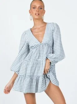 Princess Polly Ainslie Long Sleeve Mini Dress Green