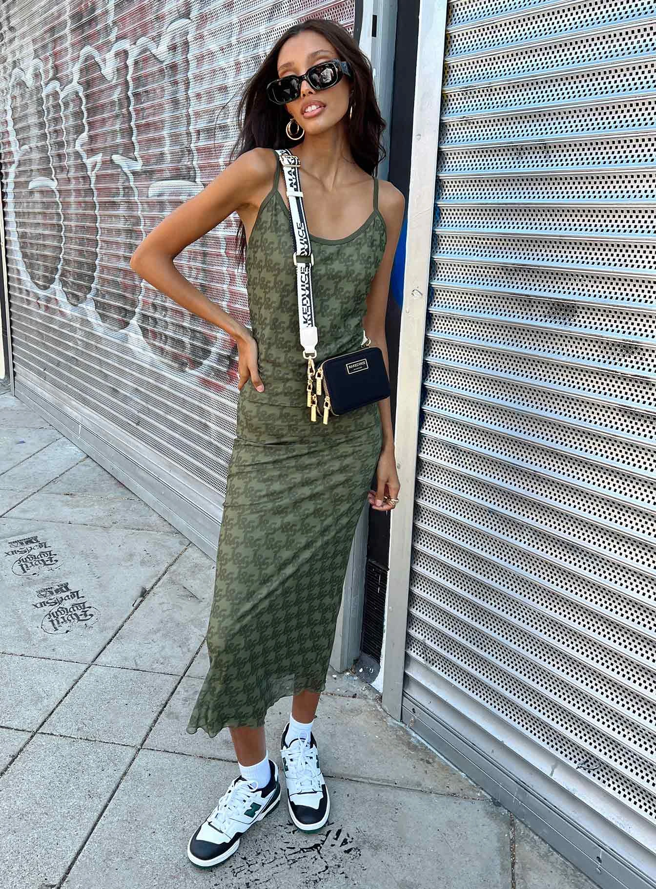 Jagger & Stone Demi Mesh Maxi Dress Khaki 4 Jagger & Stone Demi Mesh Maxi Dress Khaki - Image 2