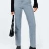 Princess Polly Ikena Straight Leg Jeans Light Wash Denim -Polly Store 1 modelinfo milli us2 e8d202da ac22 4dcd a948 6c97f808ede4