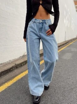 Princess Polly Zephyr Wide Leg Denim Jeans