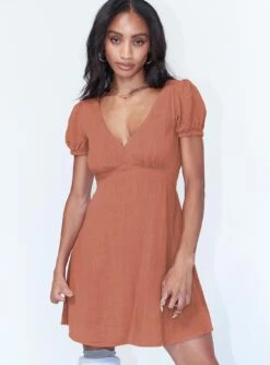 Princess Polly Smith Mini Dress Rust