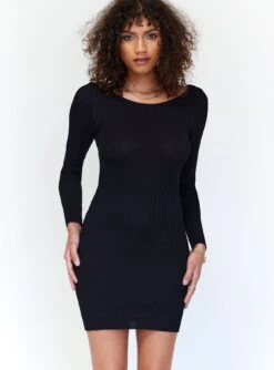 Princess Polly Recharge Long Sleeve Mini Dress Black -Polly Store 1 e4028301 0a26 49a3 bdf7 08c012fc4276
