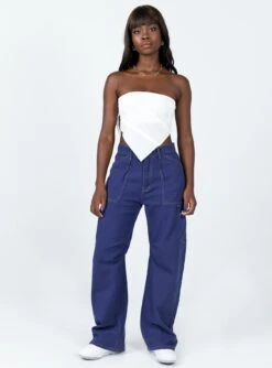 Princess Polly Sylvia Strapless Top White -Polly Store 2 modelinfo Cynthia US4 3a19bf08 4443 4db3 a506 01c408d43efc