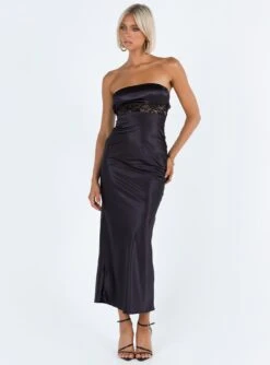 Bellwood Strapless Maxi Dress Black -Polly Store 2 modelinfo kauri us2 1