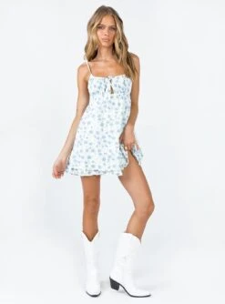 Princess Polly Empress Of Love Mini Dress Blue Floral -Polly Store 2 modelinfo kiana us2 da0fffbb 6e99 46d1 9d7c 4e784938953f