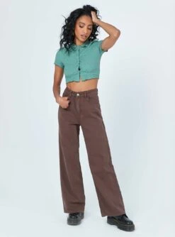 Princess Polly Denver Denim Jeans Brown -Polly Store 2 modelinfo lyric us2 da793834 47c6 4c10 894d 901b526859d1