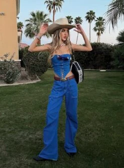 Miami Vice Pants Blue -Polly Store 2 modelinfo rosa us0