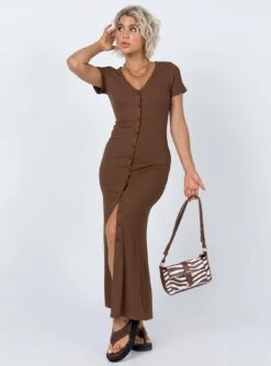 Princess Polly Sophie Button Up Maxi Dress Brown -Polly Store 2 bf0d07b9 d658 4251 aae6 c839e42fa7ea