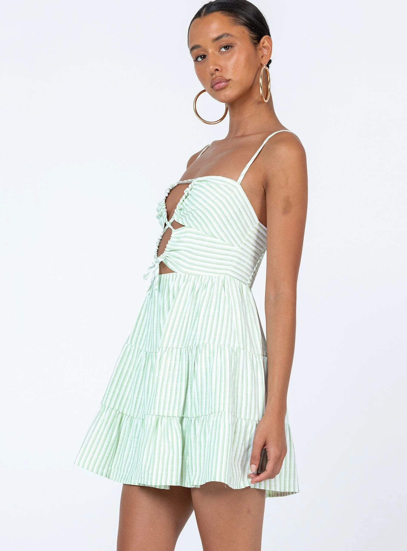 Princess Polly Rise Up Mini Dress Green 6 Princess Polly Rise Up Mini Dress Green - Image 4