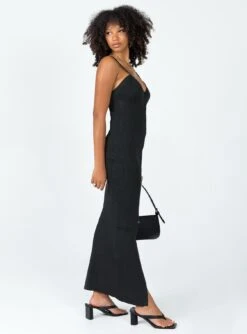 Casa Maxi Dress Black -Polly Store 3 modelinfo Cindy us4 d13b52be 98d8 4dbe b837 76f4729e8574