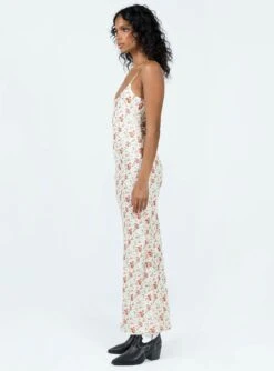 Princess Polly Knox Maxi Dress Beige Floral -Polly Store 3 modelinfo kristen us2 04e9f7a0 85cb 4894 b1d0 0d97022cda1d