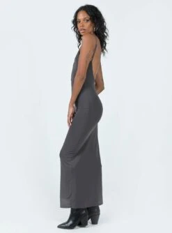 Princess Polly Knox Maxi Dress Slate -Polly Store 3 modelinfo kristen us2 ec38a467 a5d4 495b 9965 2a13d9f1871b