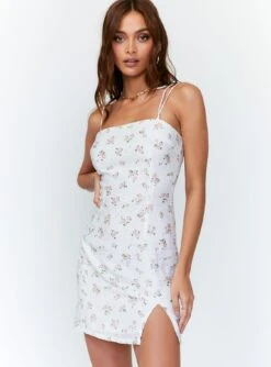 Princess Polly Gemma Mini Dress White / Pink 8 Princess Polly Gemma Mini Dress White / Pink -Polly Store 3 b3d5e770 edba 42ea 86d5 ac969e2d63eb