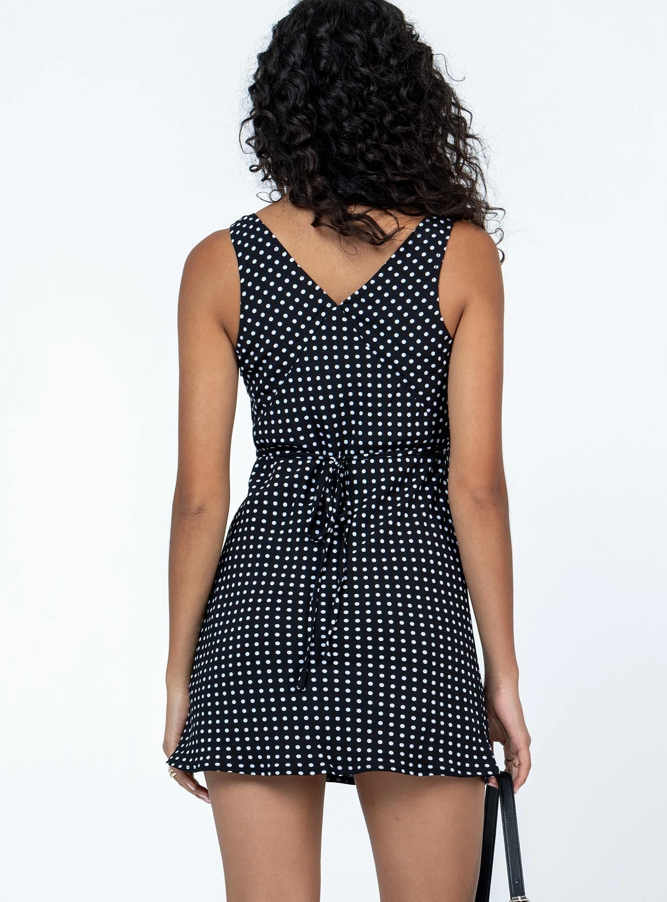 Princess Polly Nellie Mini Dress Black Polka Dot 7 Princess Polly Nellie Mini Dress Black Polka Dot - Image 5