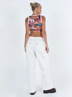Fallout Mid Rise Cargo Pants White Tall -Polly Store 4 modelinfo chelsea us6 27526d86 3f92 4fb6 bd3e 81bf40cdf1e7