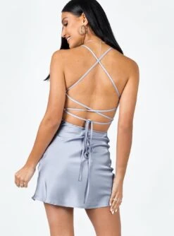 Princess Polly Paulina Mini Dress Blue -Polly Store 4 modelinfo christy us2 7052613a 006c 44ed b154 b69b77ffd763