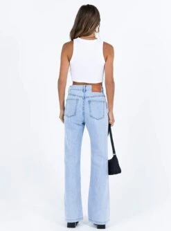 Princess Polly Zelkova Flared Jeans Mid Wash Denim -Polly Store 4 modelinfo elise us2 53863a61 4aa8 4665 a941 7baaed4d43a4