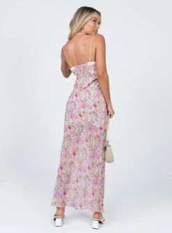 Princess Polly Emily Maxi Dress Pink Floral -Polly Store 4 modelinfo emma us2 4a407e35 f775 49df 8251 cfca71c9b369