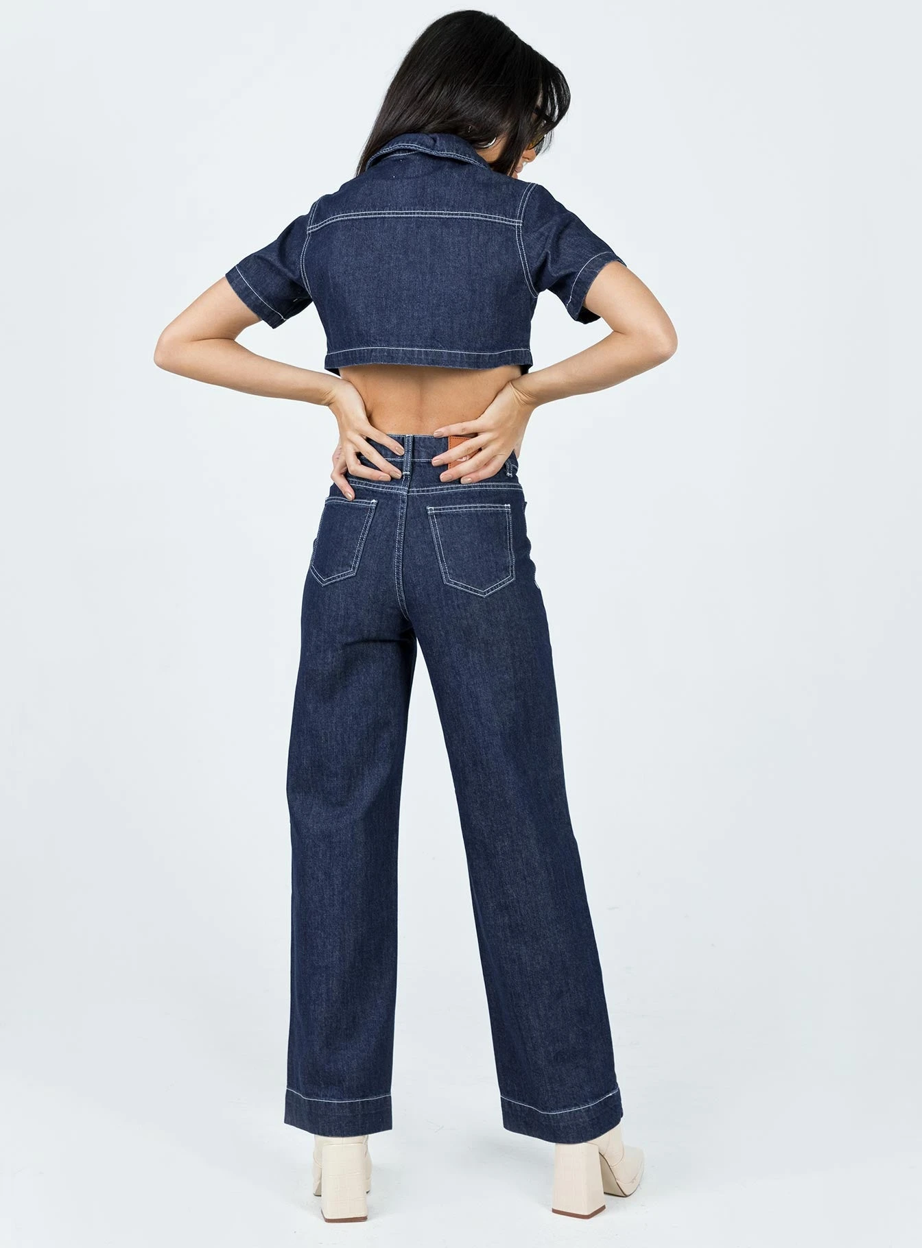 Princess Polly Pioneer Straight Leg Jeans Denim 7 Princess Polly Pioneer Straight Leg Jeans Denim - Image 5