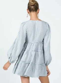 Princess Polly Ainslie Long Sleeve Mini Dress Green -Polly Store 4 modelinfo kiana us2 57964fc4 9655 4e99 8676 abdb85bc1d20